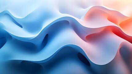 Fototapeta premium Abstract Blue and Orange Waves Background