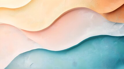 Fototapeta premium Abstract Blue, Orange, White Wavy Background