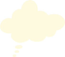 A pale yellow speech bubble icon with a soft, rounded shape on a white background. The design is minimalist, making it ideal for use in creative projects, graphic design.