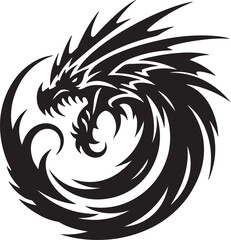 Dragon silhouette design