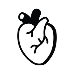 Have a look at this beautifully designed icon of human heart, medical and healthcare