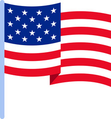 United States flag symbol. American flag. Flat style.