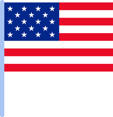 Naklejka premium American flag icon. Flat style.