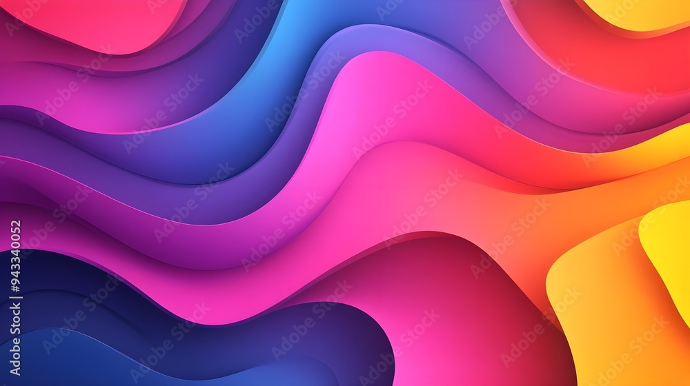 Poster abstract colorful wave pattern background