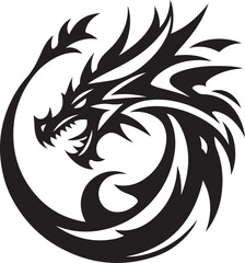 Dragon silhouette design