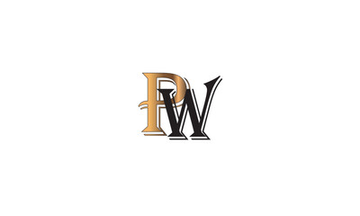 PW, WP, W, P Abstract Letters Logo Monogram	