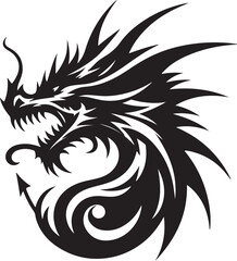 Dragon silhouette design