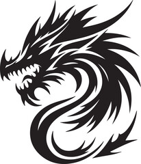 Dragon silhouette design