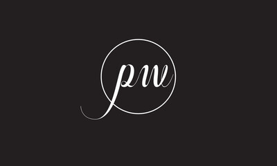 PW, WP, W, P Abstract Letters Logo Monogram	