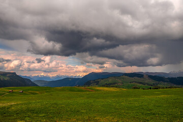 Panoramic view of the Alps in South Tyrol, Italy.