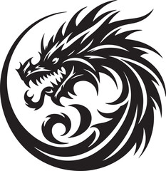 Dragon silhouette design