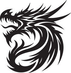 Dragon silhouette design