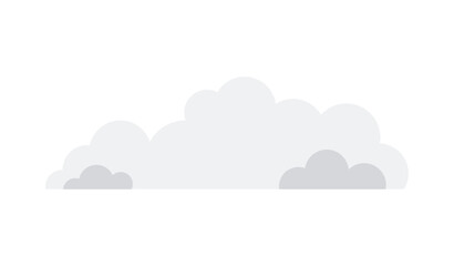 Minimalist image featuring neutral gray clouds on a white background, ideal for presentations, abstract designs, educational content, and as a decorative element in various projects. Smog and smoke