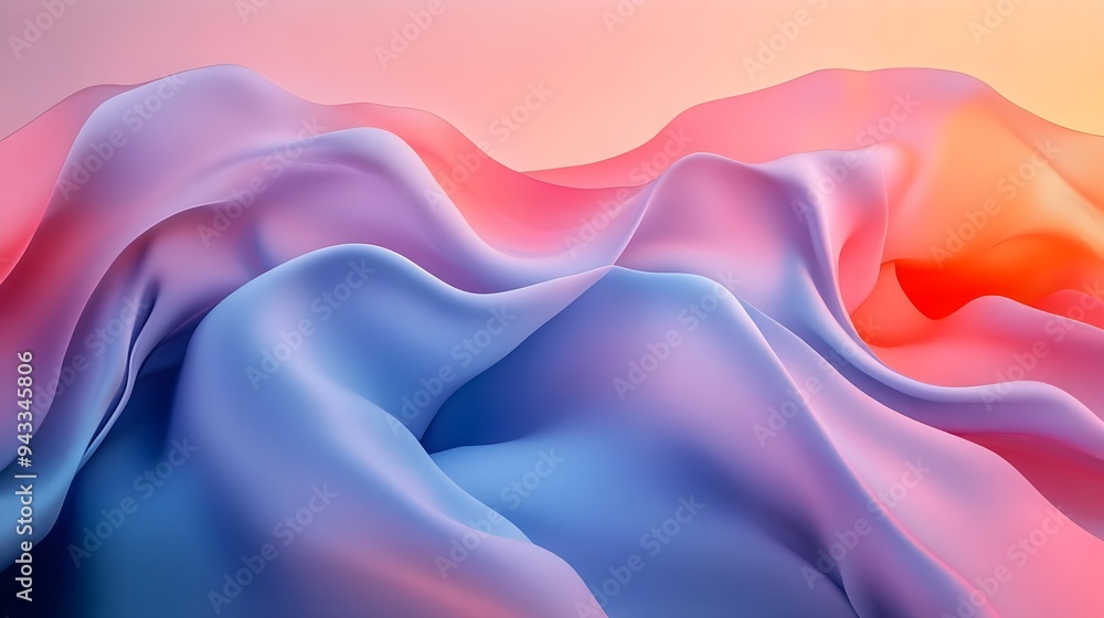 Poster abstract gradient background with wavy lines