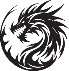 Dragon silhouette design