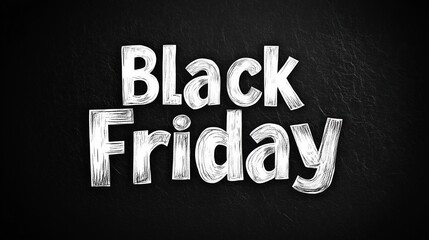 Black Friday sale announcement on textured black background