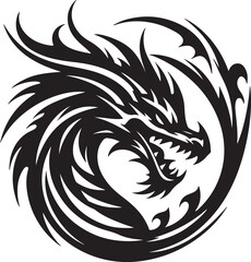 Dragon silhouette design