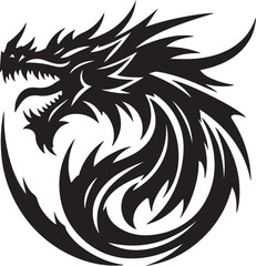 Dragon silhouette design