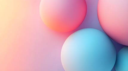 Abstract Pastel Background with Spheres & Gradient