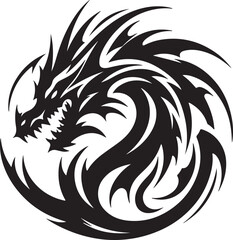 Dragon silhouette design