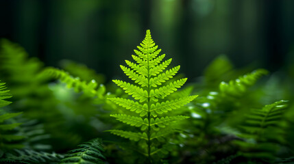 Close Fern Leaf The Dark