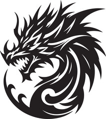 Dragon silhouette design