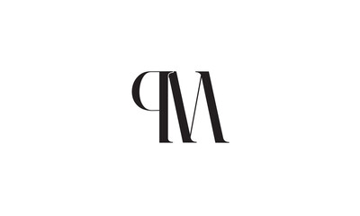 Fototapeta premium PM, MP, M, P Abstract Letters Logo Monogram