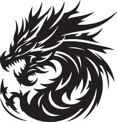 Dragon silhouette design