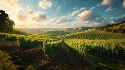 Fototapeta premium vineyard landscape