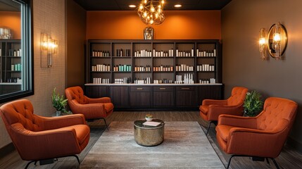 waiting room in the beauty salon