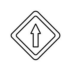 one way traffic symbol icon. line vector isolated on white background. trendy and modern design
