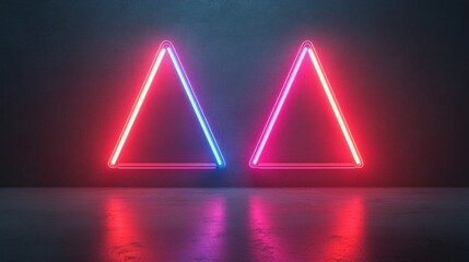 Neon Geometry, a vibrant fusion of neon lights creating striking geometric shapes, embodying a minimalist aesthetic with a futuristic flair, evoking a sense of modern artistry.