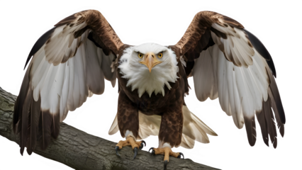 aigle en vol détouré