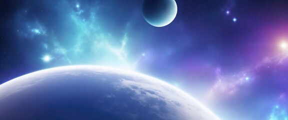 Fototapeta premium Beautiful White Sci-fi cosmic space background