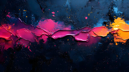 Colorful Neon Waves: The Flow of Light in an Abstract Design Background