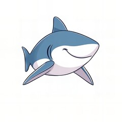 cartoon shark with a smile on its face.