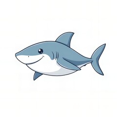 cartoon shark with a smile on its face.