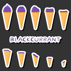 Big colorful set different forms natural dessert ice cream of consisting various ingredients