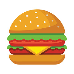 Illustration of Burger Isolated on white