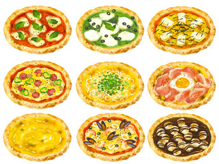 ピザのイラストセット　
