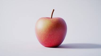 Perfect red apple isolated on white background with shadow