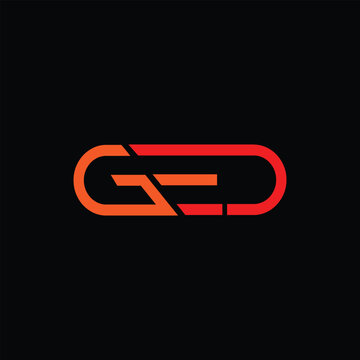GED letter logo design vector
