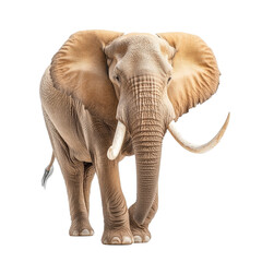 Fototapeta premium A Majestic Elephant Stands Proudly Against a Pitch Black Background, Showcasing Its Grace and Strength in Nature's Beauty