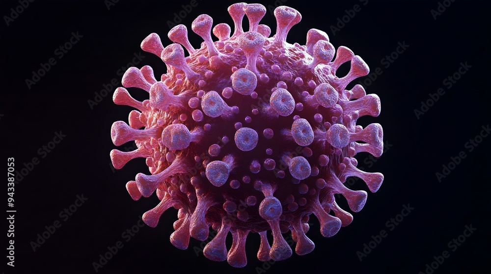 Poster detailed of monkeypox virus structure in microscopic view