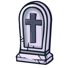 Obraz premium grave stone cross