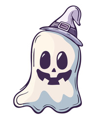 Illustration of a halloween ghost
