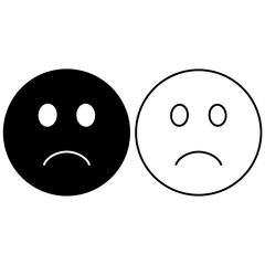 sad emoji icon vector illustration