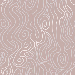 Abstract beige background with a pattern of wavy lines, Seamless background