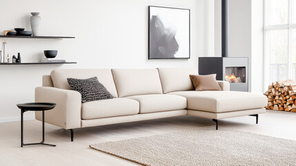 Luxury Penthouse Living A Sophisticated and Elegant Living Room with Plush Velvet Seating  Marble Accents  and Panoramic Views of a Stunning Skyline Embodying Modern Urban Opulence