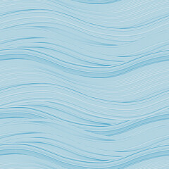 Abstract blue wave pattern, marine theme, seamless background.